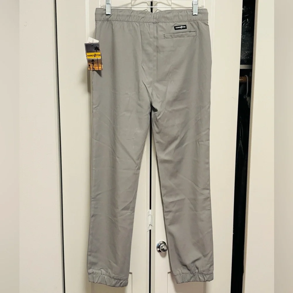 NWT [Hang Ten] Performance Athletic Drawstring Joggers Grey Youth Boys Sz 14/16 - Picture 8 of 10